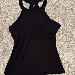 ALO Yoga Black Ribbed Tank Top